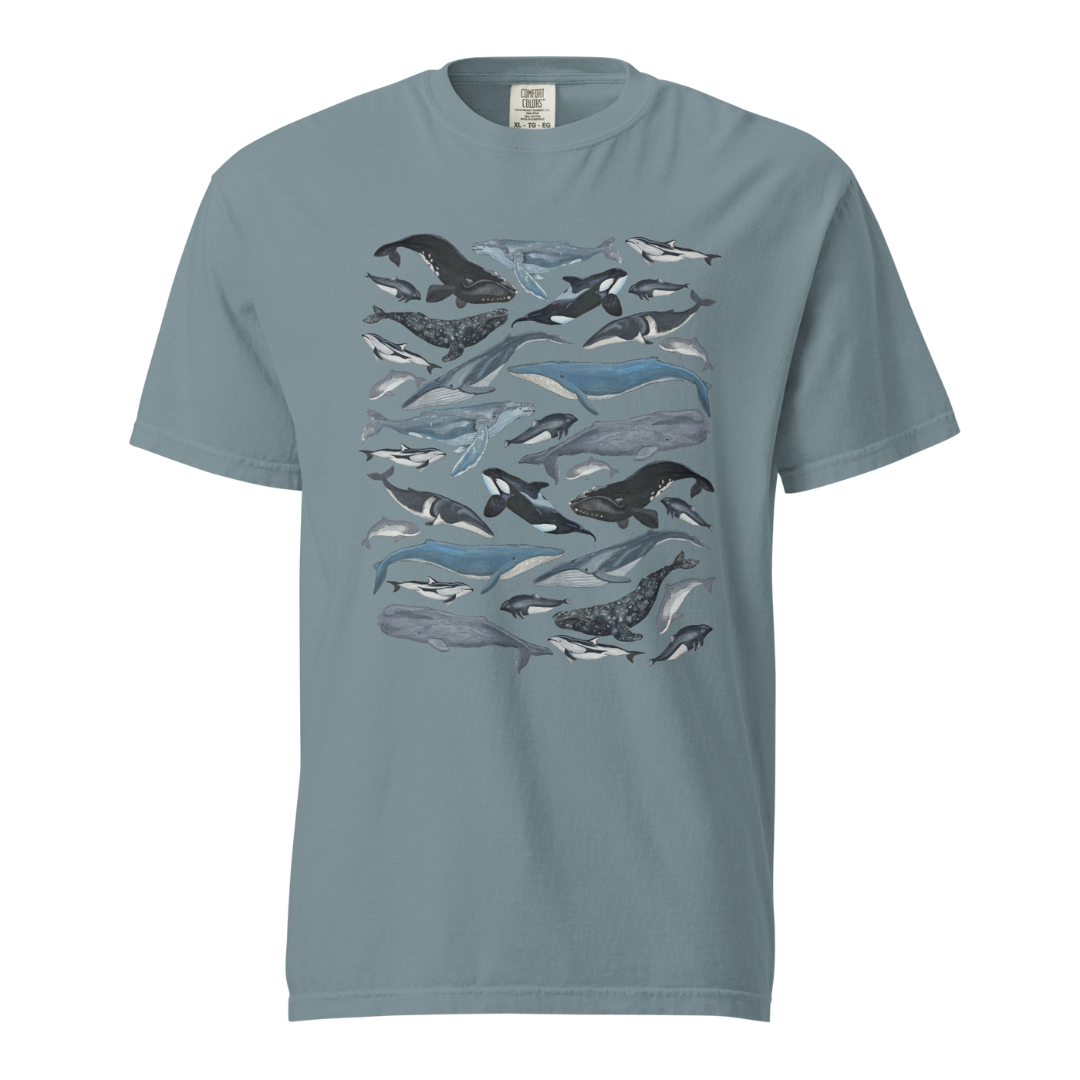 Whales of the Pacific Northwest Heavyweight Cotton T-Shirt