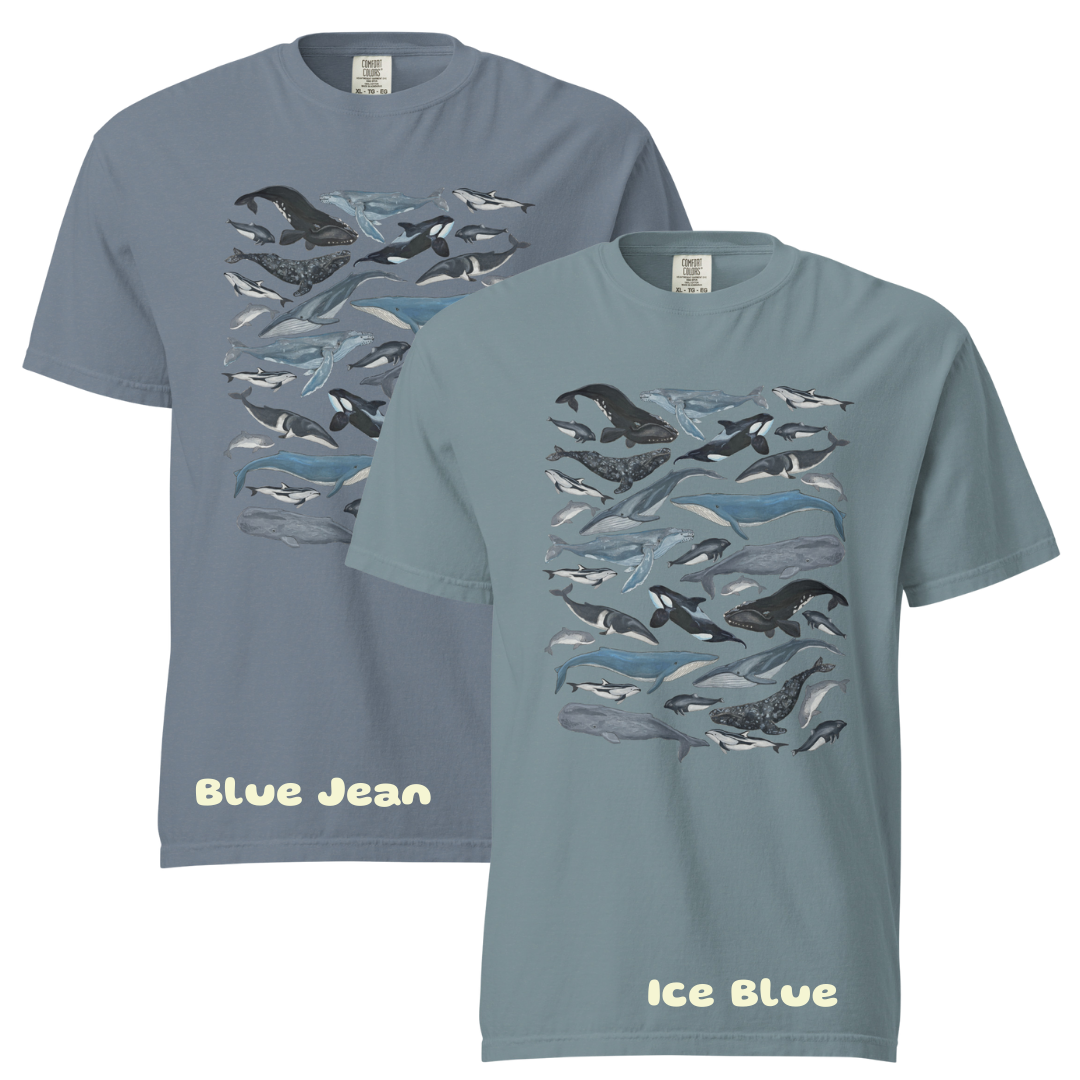 Whales of the Pacific Northwest Heavyweight Cotton T-Shirt