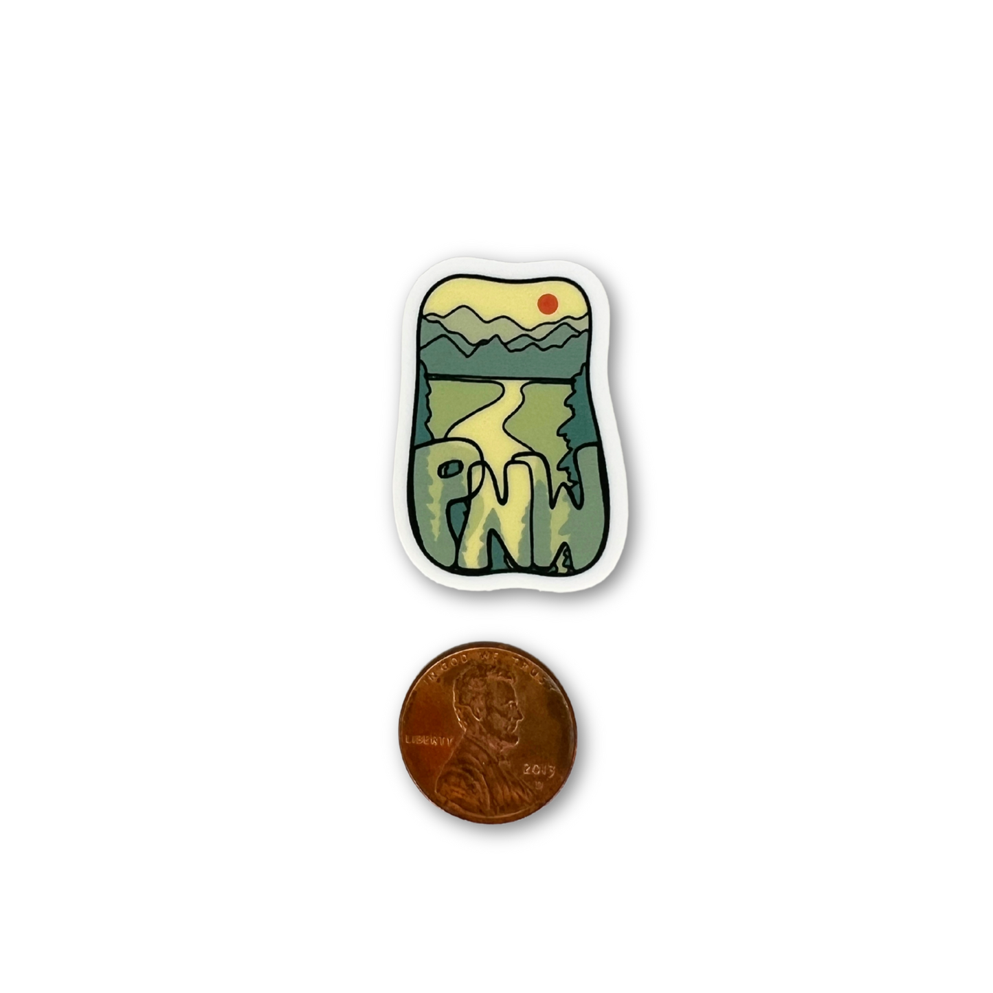 PNW Mini Sticker- Durable Vinyl Nature Art