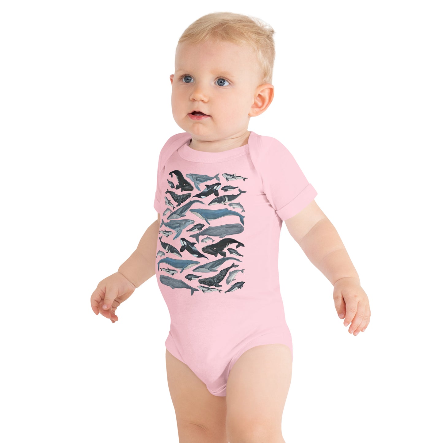 Lil' Granola Girl PNW Whales Onesie
