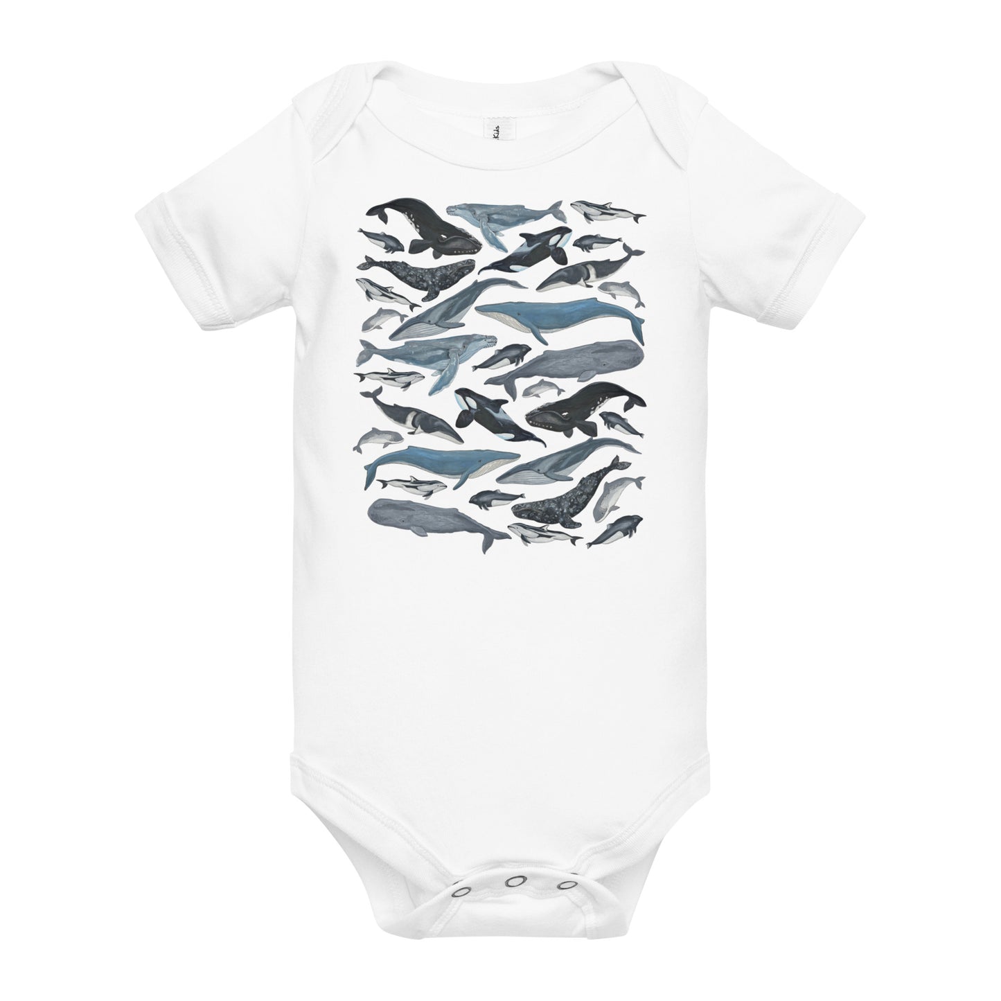 Lil' Granola Girl PNW Whales Onesie