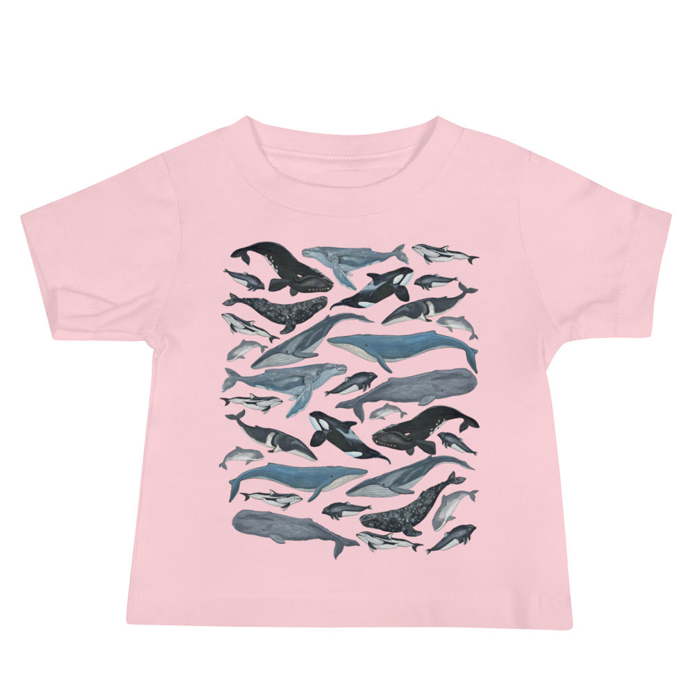 Lil' Granola Girl PNW Whales Baby Tee
