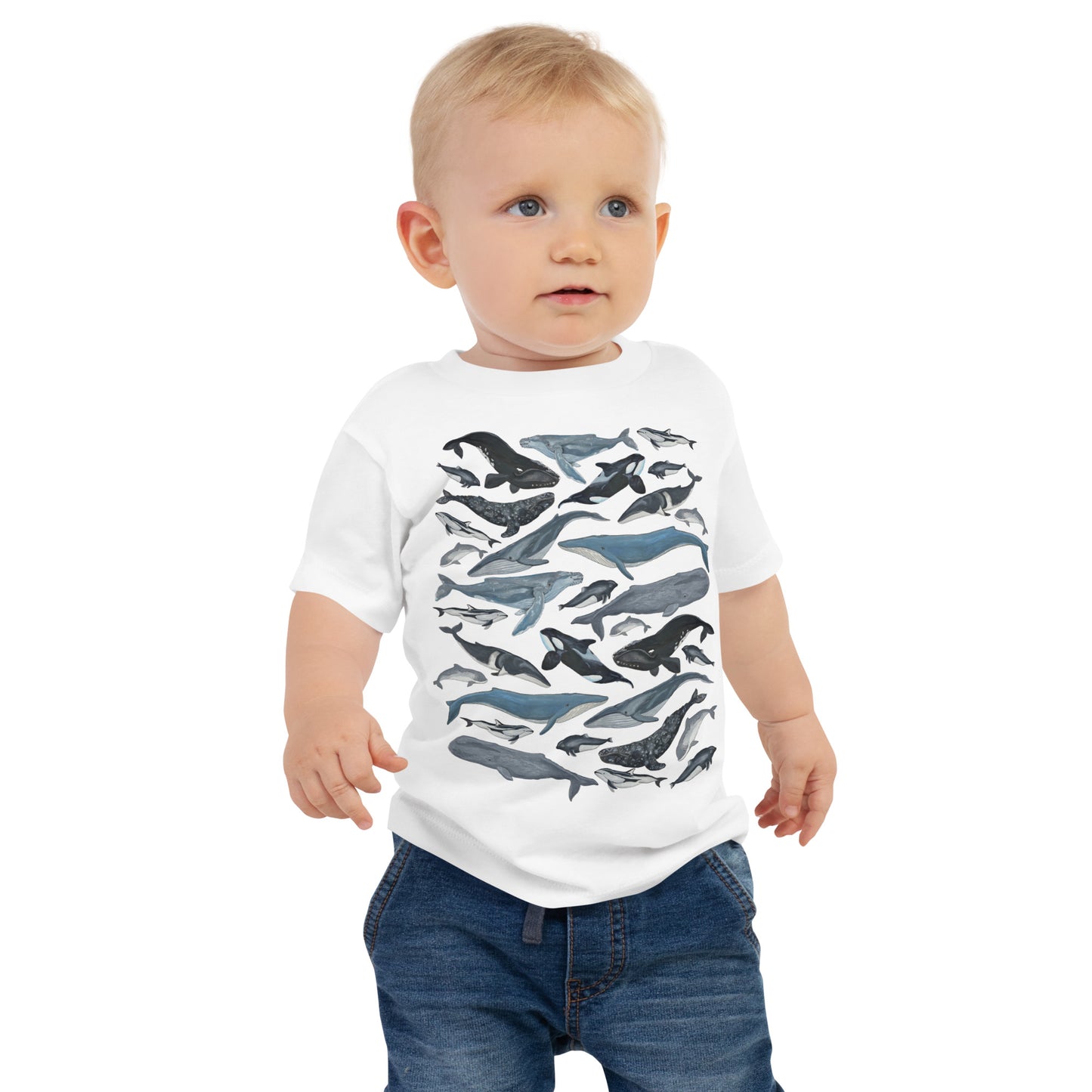 Lil' Granola Girl PNW Whales Baby Tee