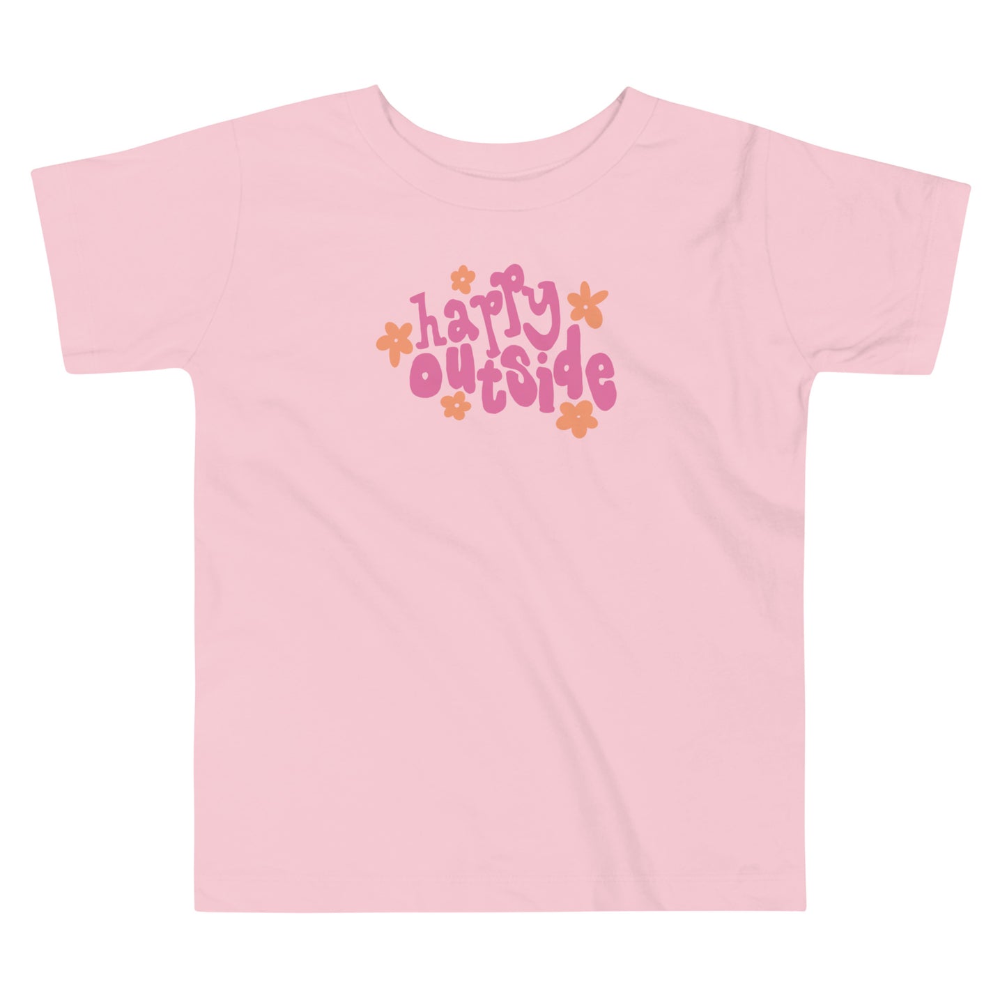 Mini Granola Girl Happy Outside Toddler Tee