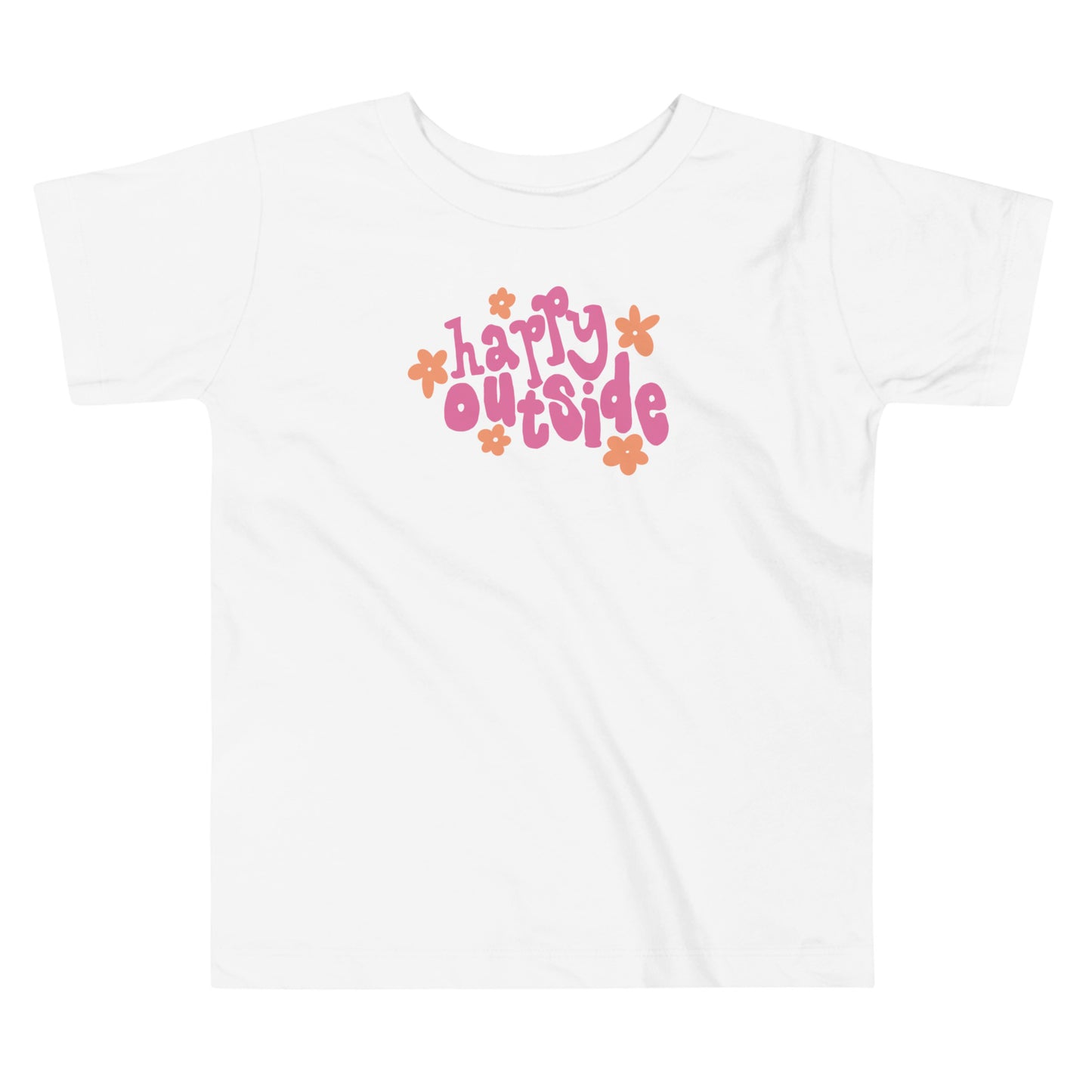Mini Granola Girl Happy Outside Toddler Tee