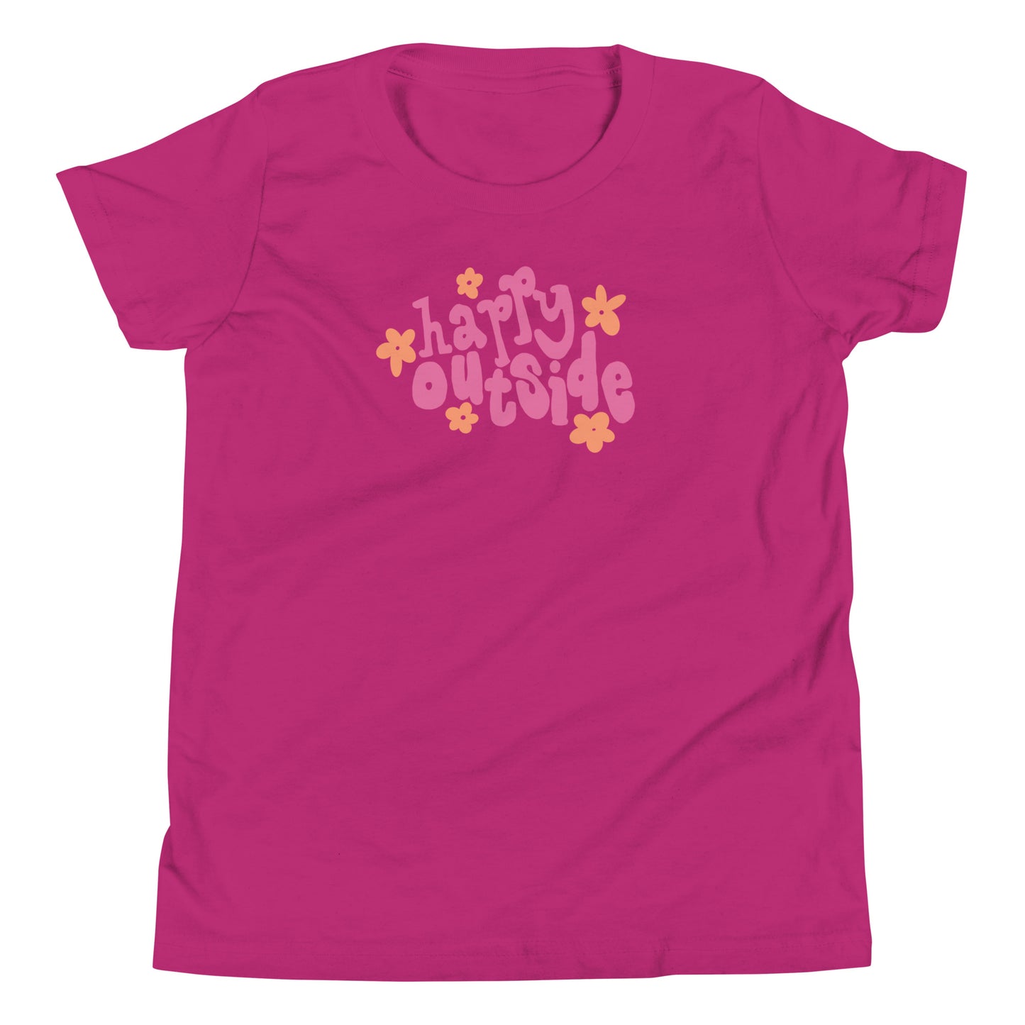 Junior Granola Girl Happy Outside T-Shirt