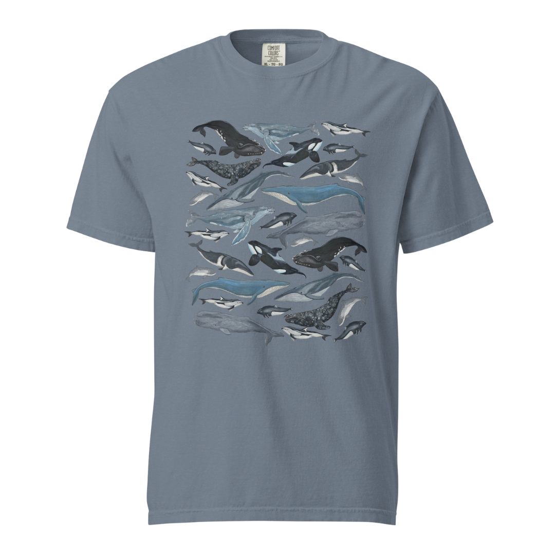 Whales of the Pacific Northwest Heavyweight Cotton T-Shirt