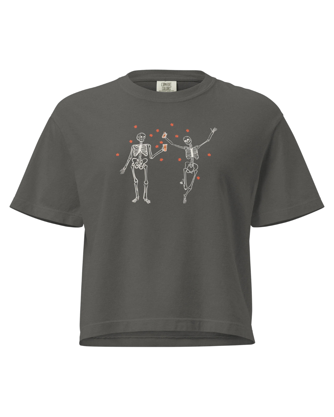 Pumpkin Spice for Life Skeletons Boxy T-Shirt
