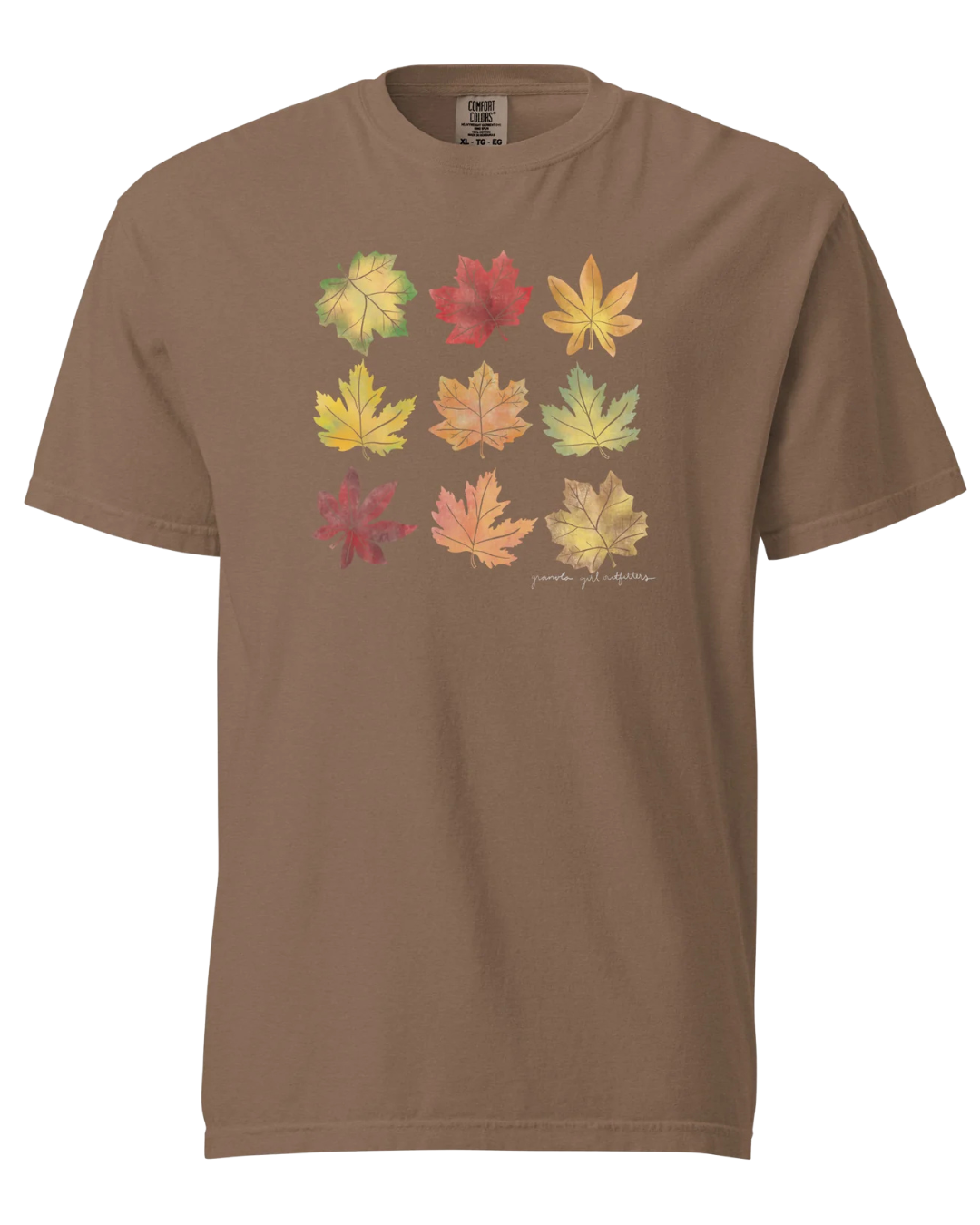 Fall Leaves T-Shirt- Espresso Brown