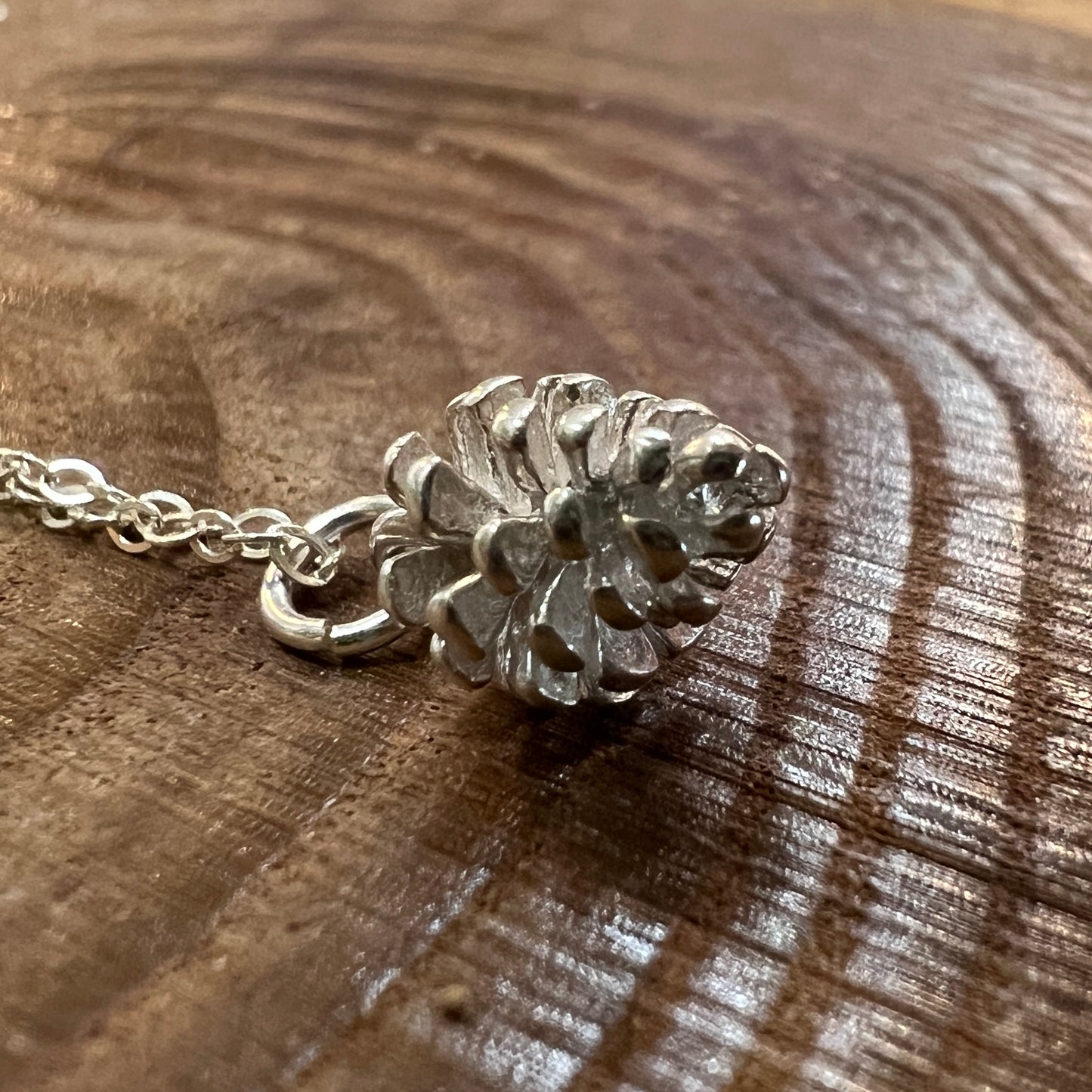 Mini Pinecone Necklace- Sterling Silver (Made to Order)