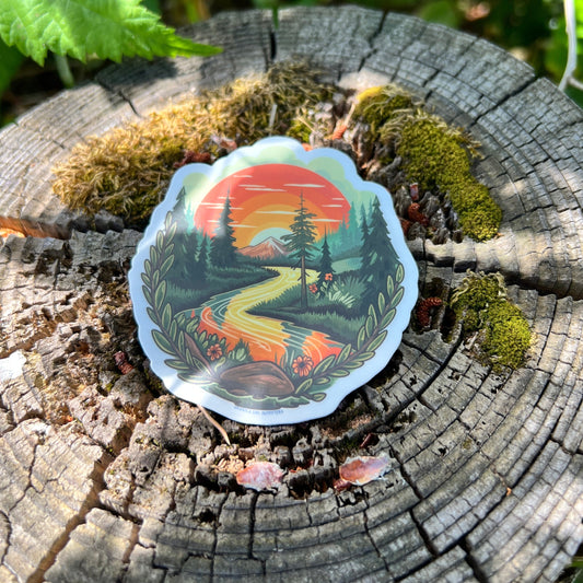 River Sunrise Sticker