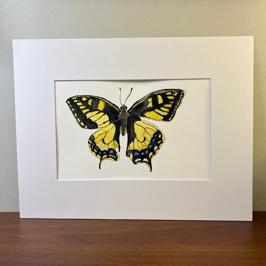 Signed "Swallowtail Butterfly" Original Watercolor Painting #1/1