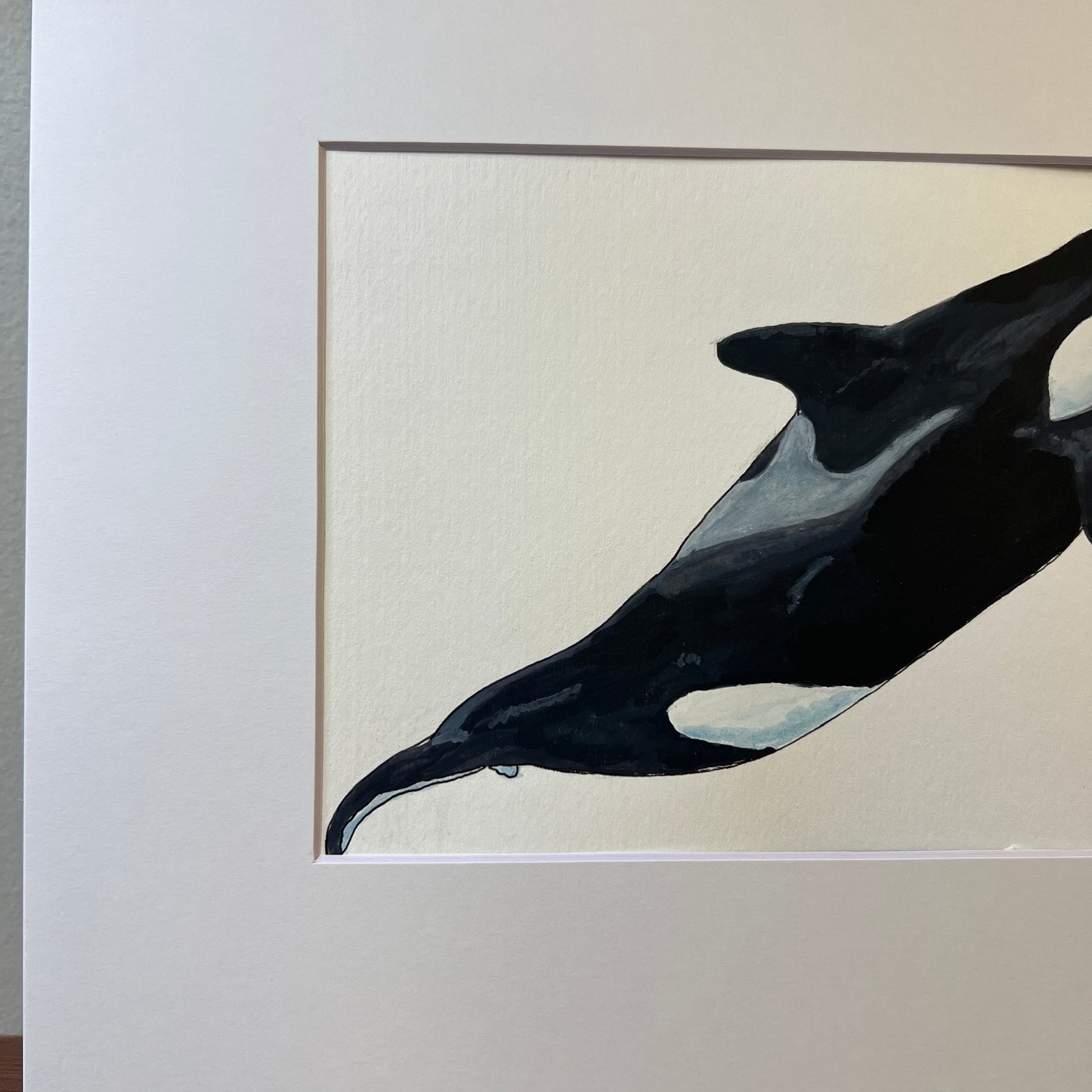 Signed "Orca" Original Gouache Painting #2/9