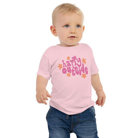 Lil' Granola Girl Happy Outside Baby Tee