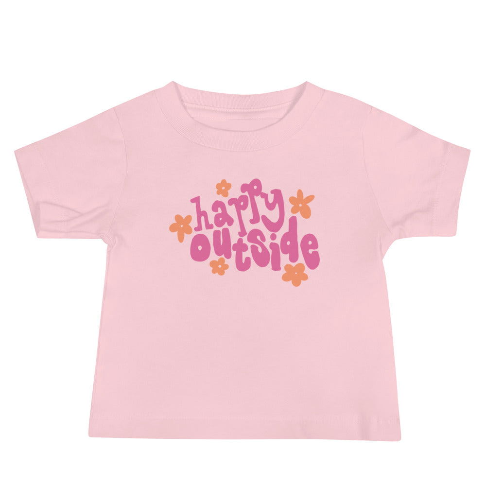 Lil' Granola Girl Happy Outside Baby Tee