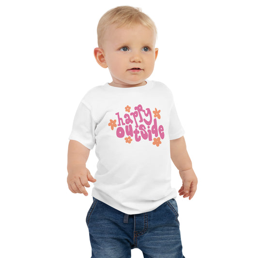 Lil' Granola Girl Happy Outside Baby Tee