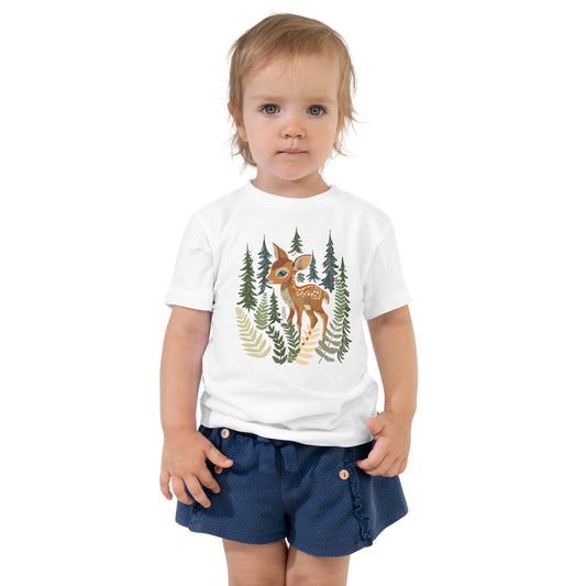 Mini Granola Girl Forest Fawn Toddler Tee