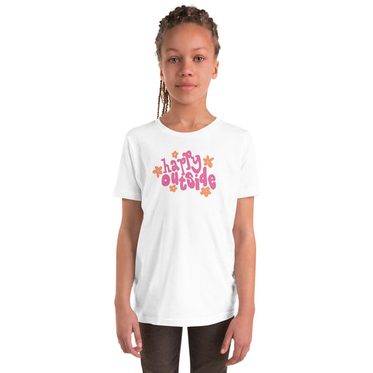 Junior Granola Girl Happy Outside T-Shirt