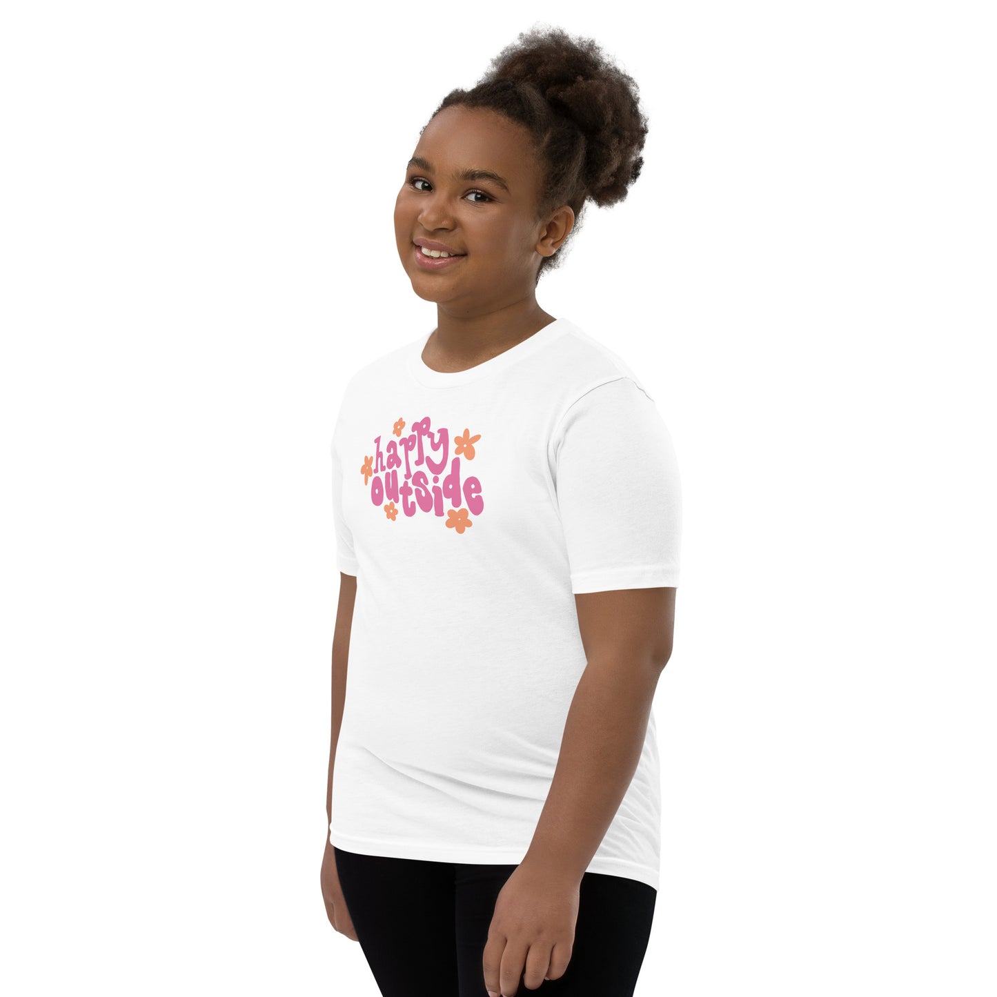 Junior Granola Girl Happy Outside T-Shirt